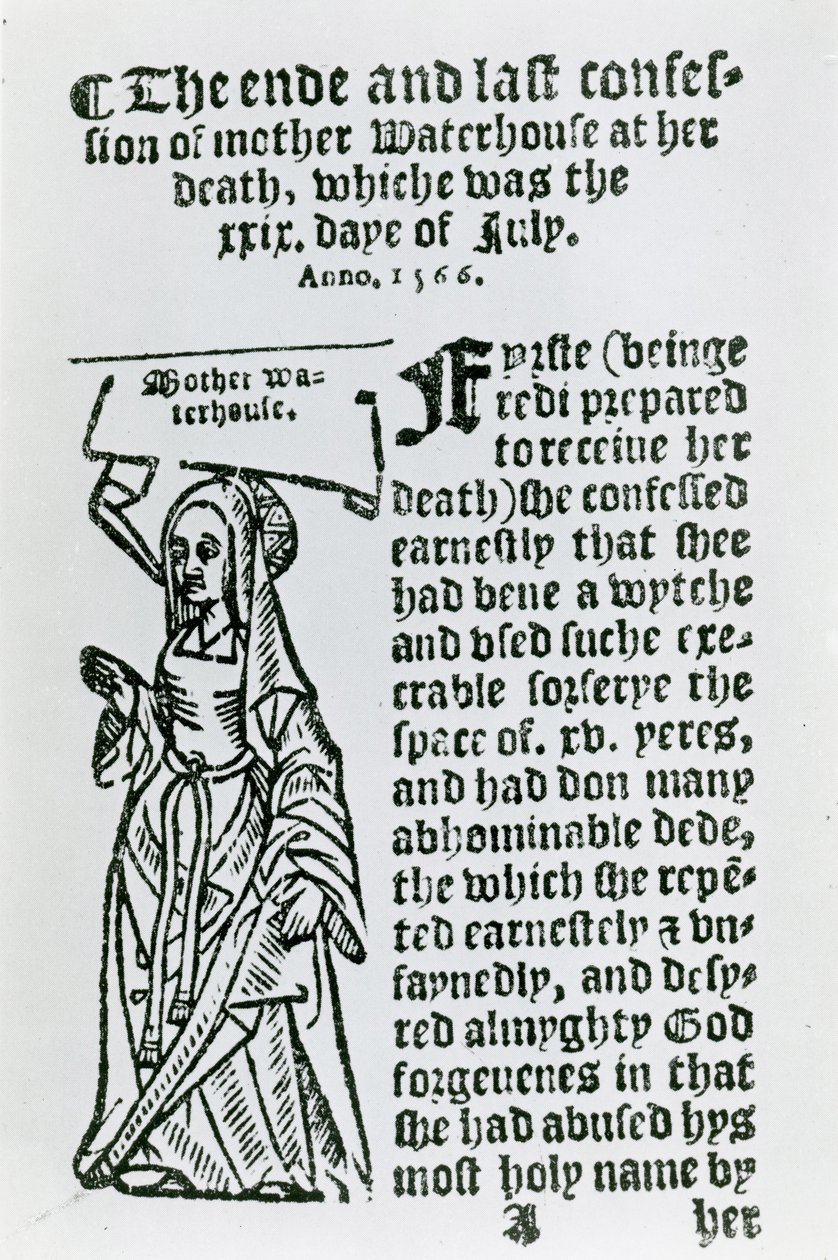 Mutter Waterhouse (ca. 1503-1566), Flugblatt von English School
