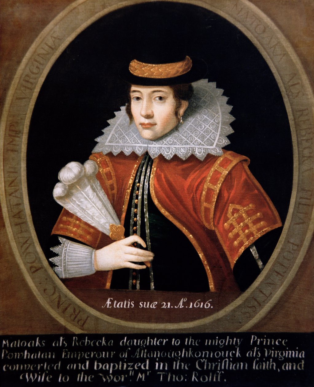 Pocahontas, 1616 von English School