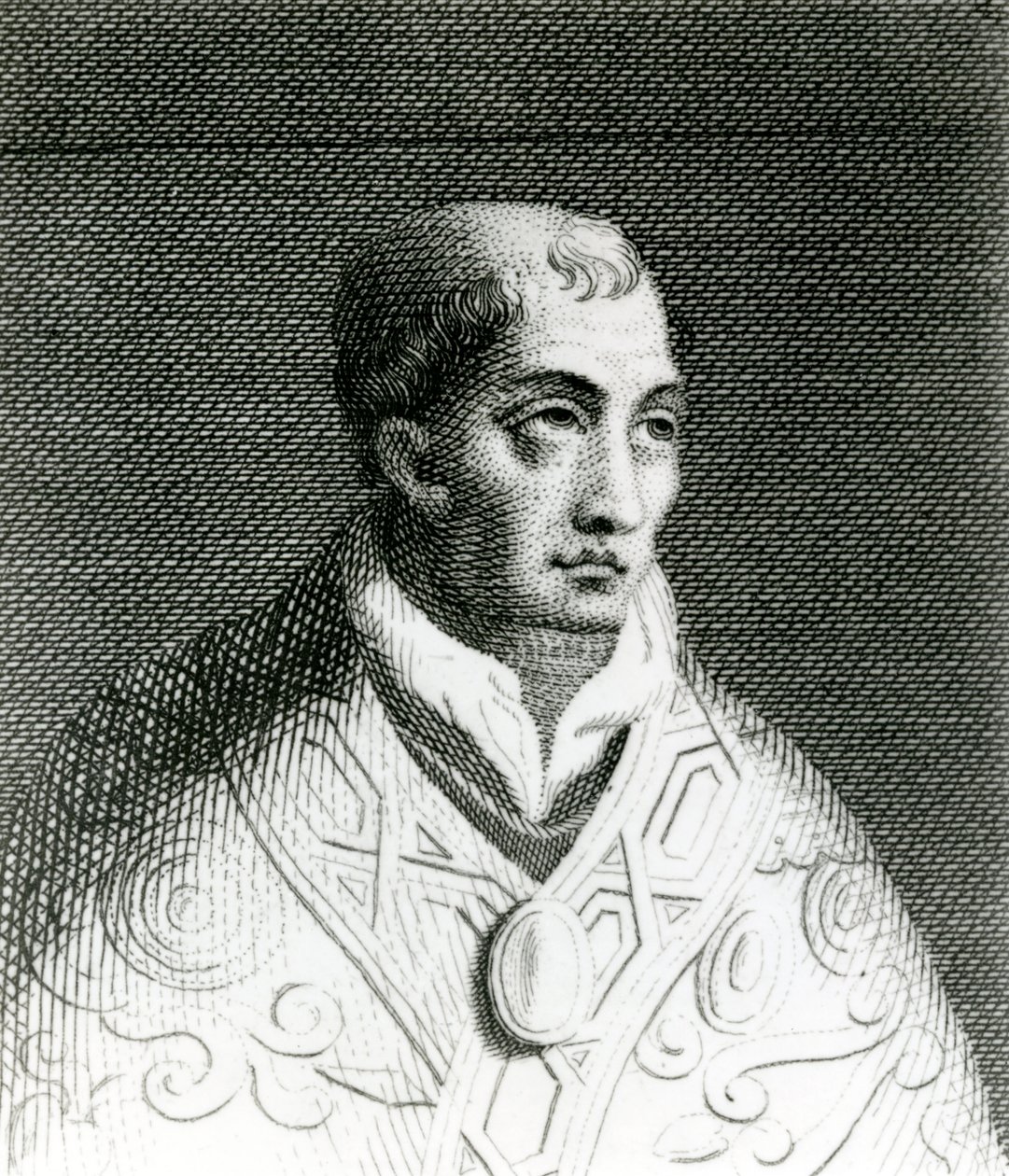 Papst Johannes VIII. (820-82) (Gravur) von English School