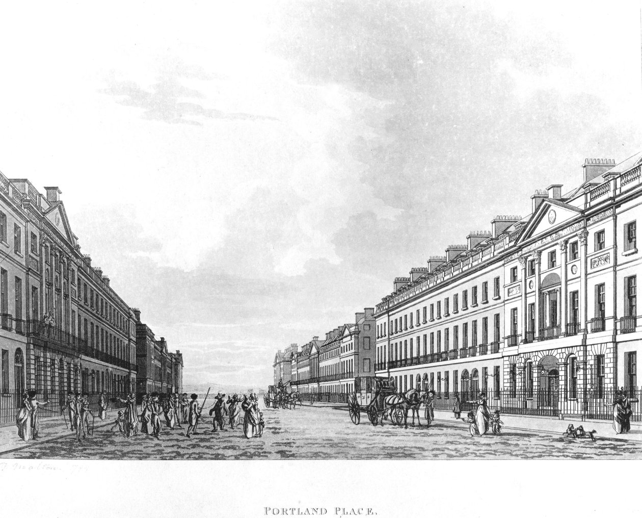 Portland Place, London, 1800 von English School