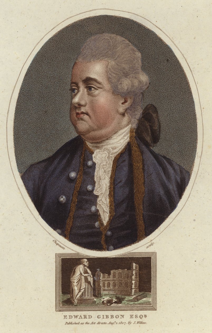 Porträt von Edward Gibbon von English School