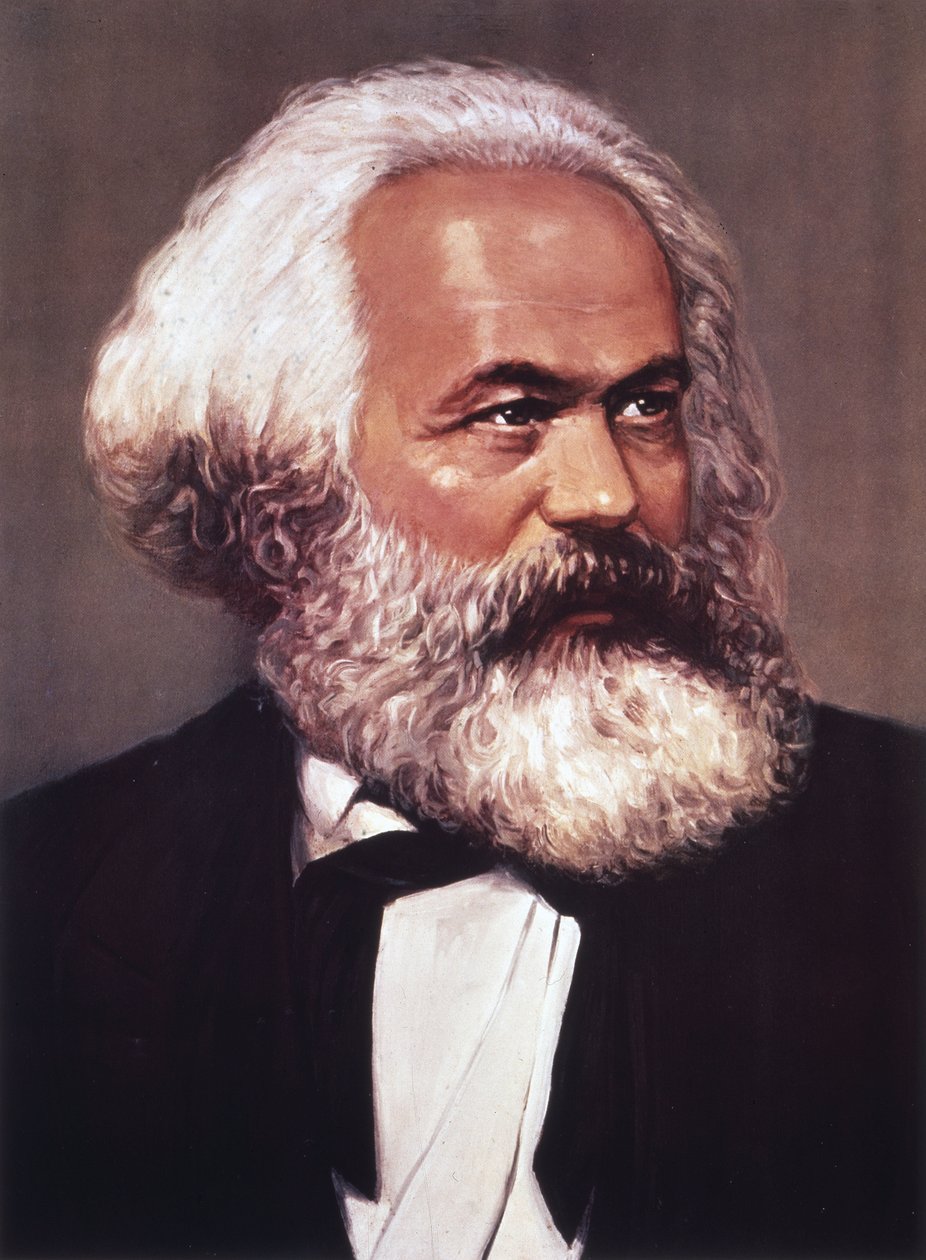 Porträt von Karl Marx von English School