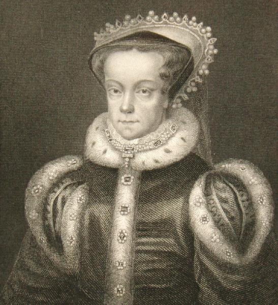 Porträt von Königin Maria I. (Gravur) von English School