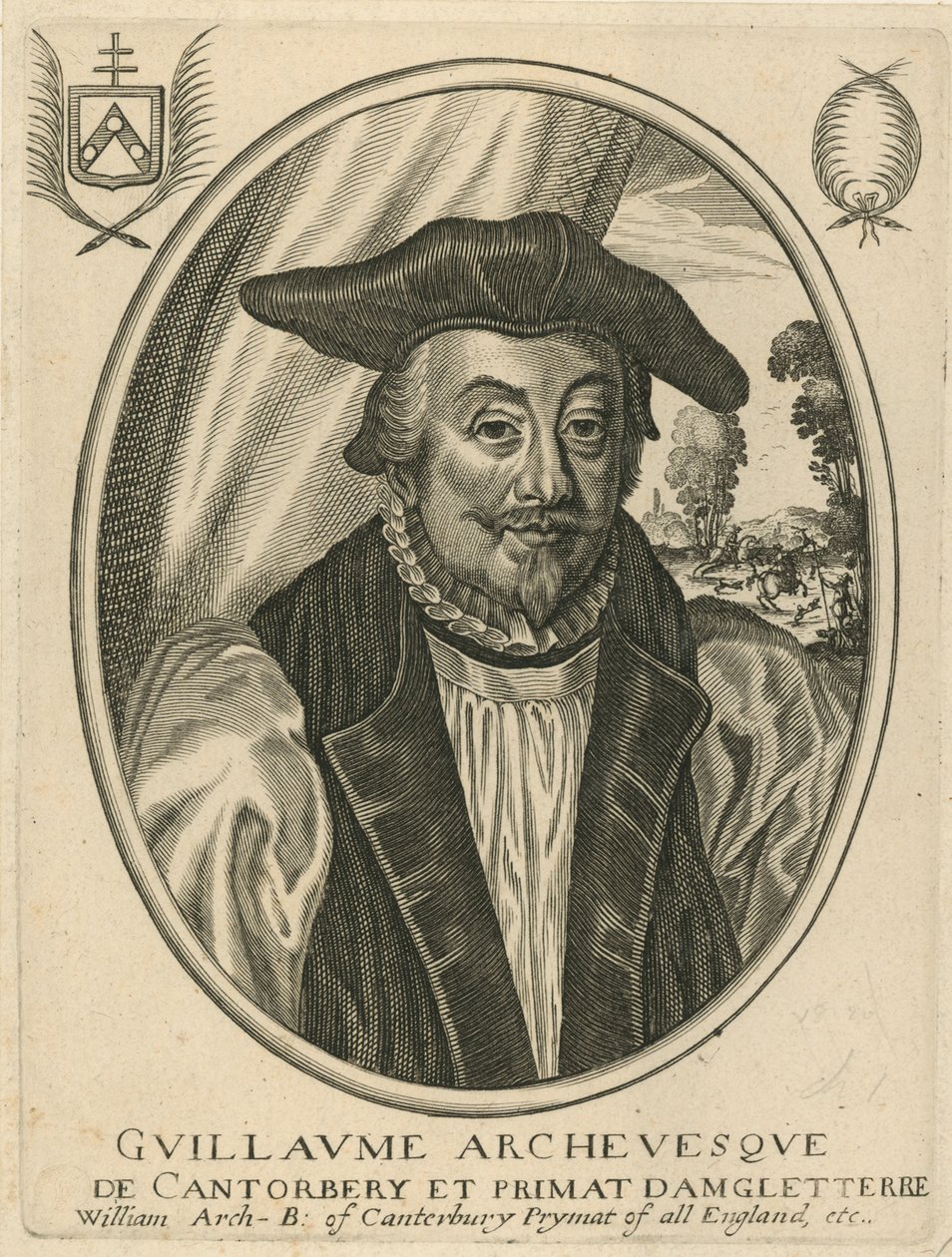 Porträt von William Laud von English School