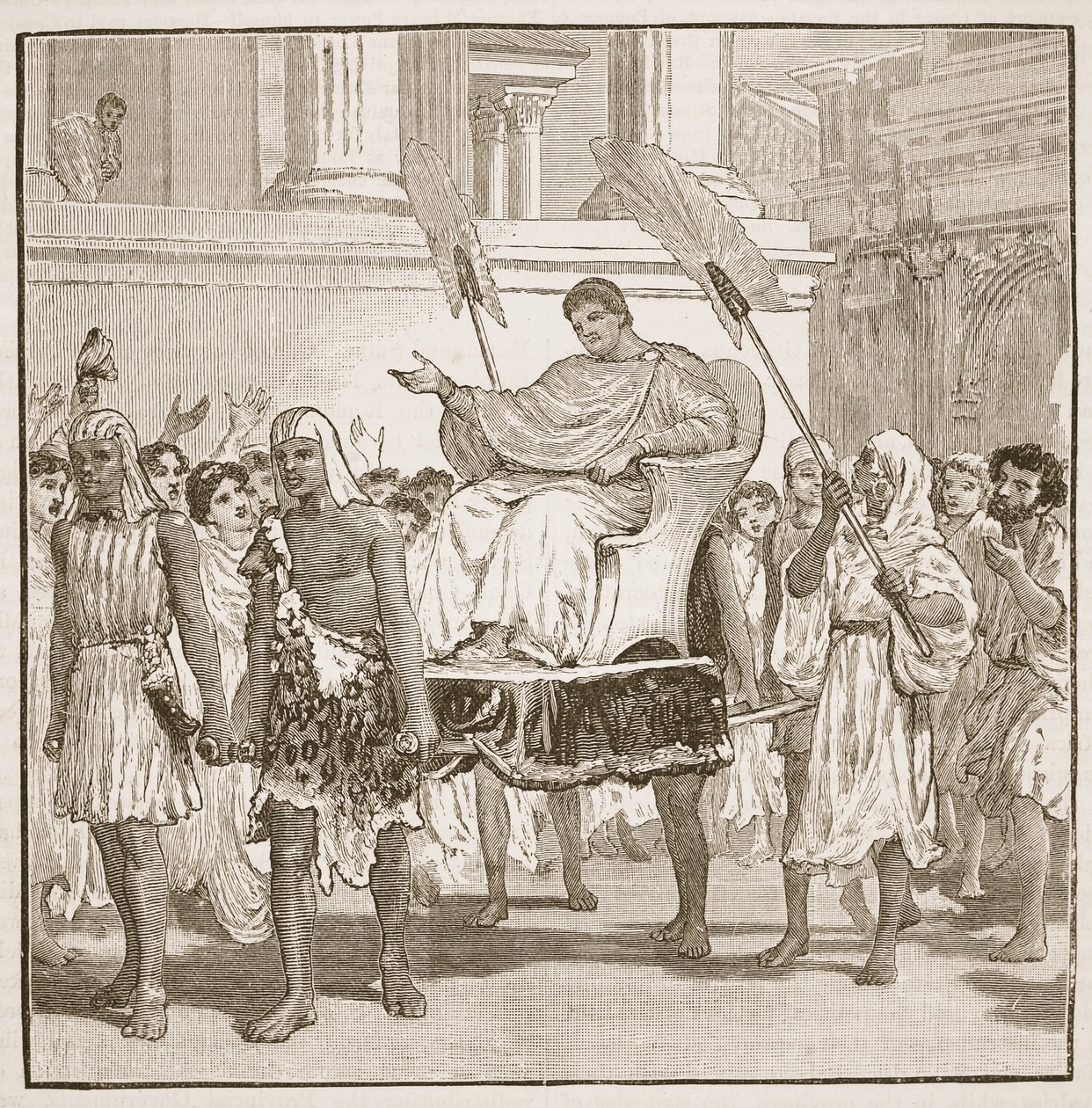 Öffentliche Freude über die Genesung des Pompeius von English School