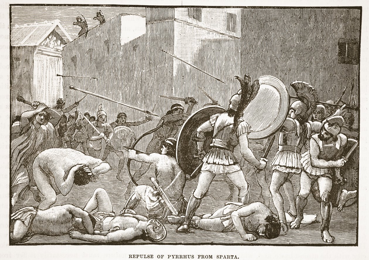 Zurückweisung des Pyrrhus aus Sparta von English School