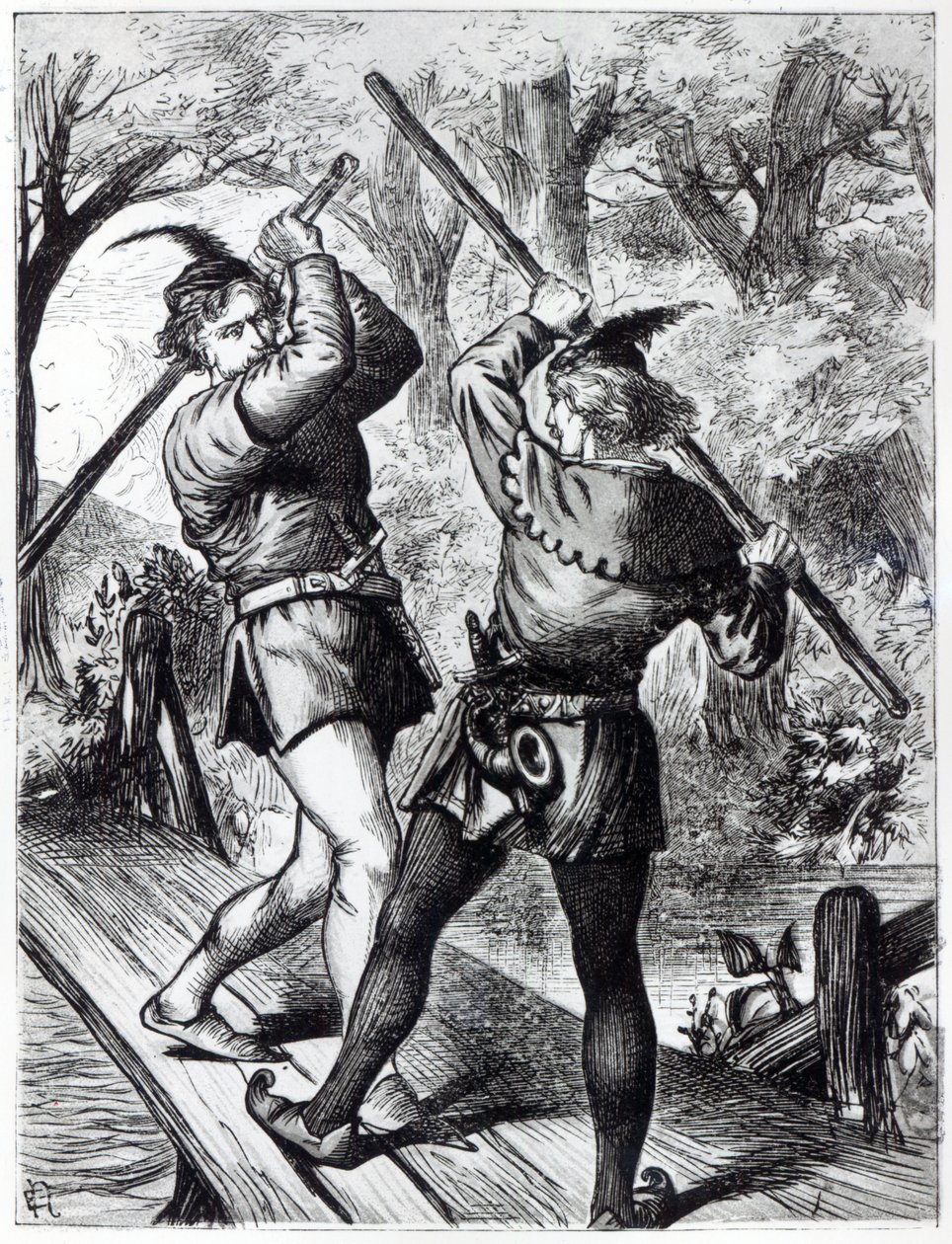 Robin Hood und Little John von English School