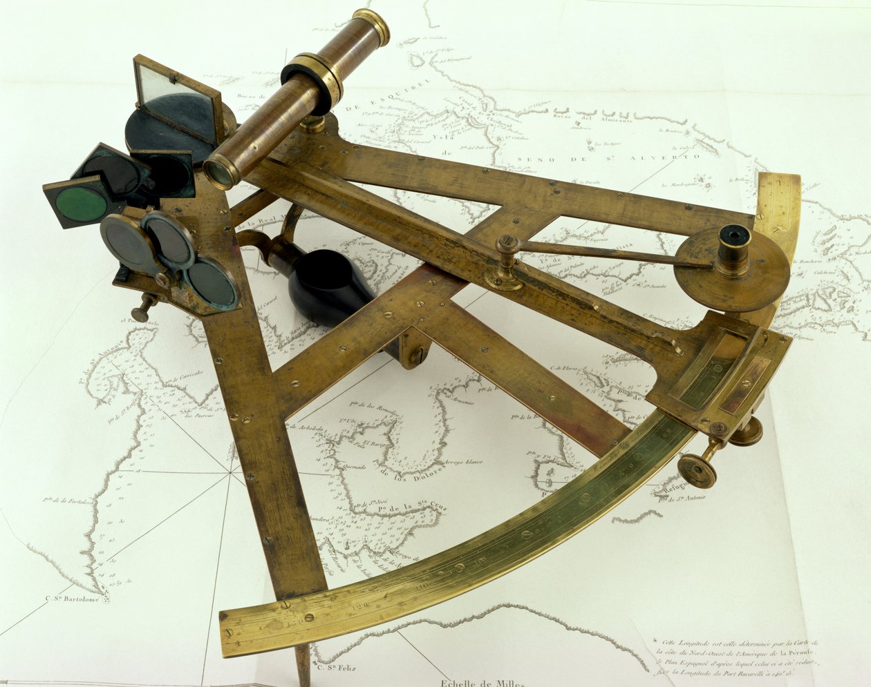 Sextant, Englisch (Messing) von English School