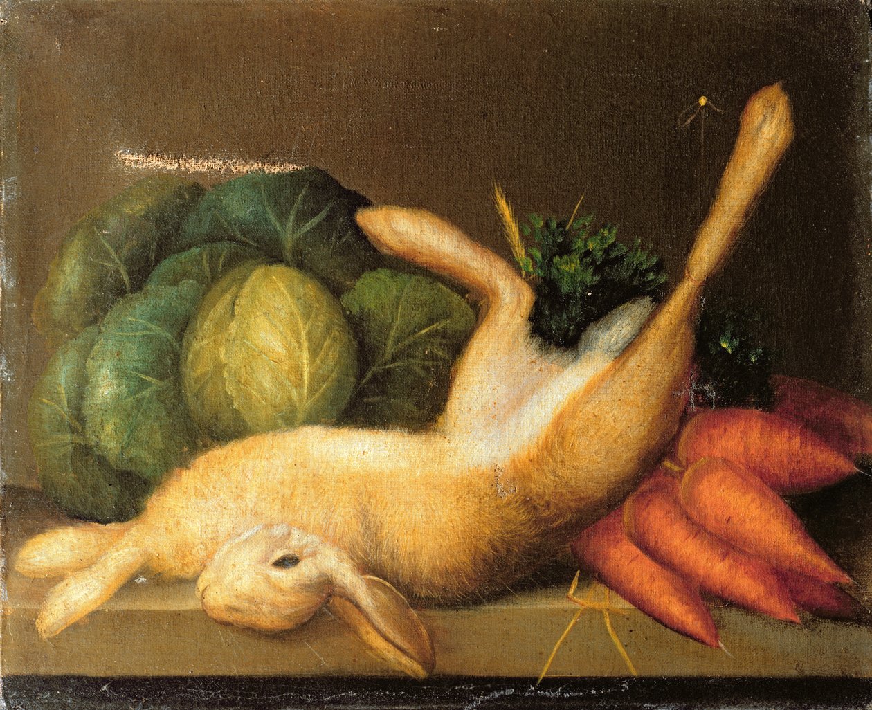 Stillleben eines Hasen, um 1840 von English School