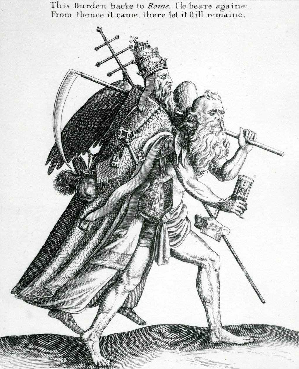 Die Last zurück nach Rom? um 1641 von English School