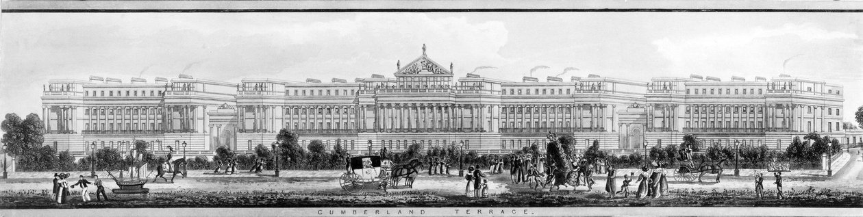 Cumberland Terrace, 1831 von English School
