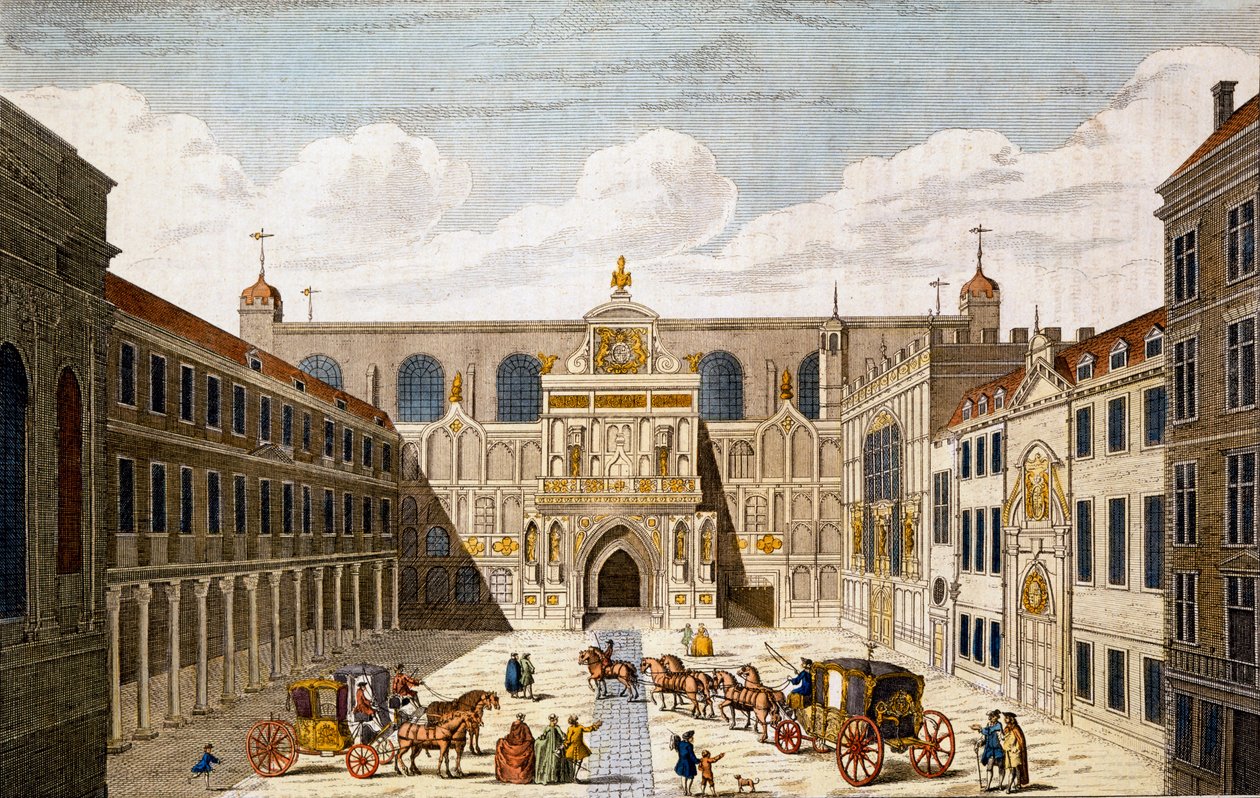 Die Guildhall in der City of London von English School