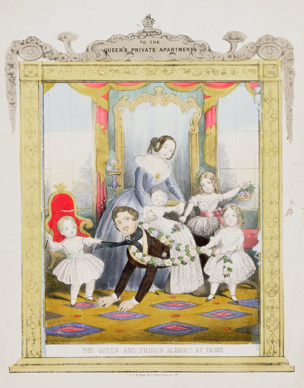 Die Königin und Prinz Albert zu Hause von English School