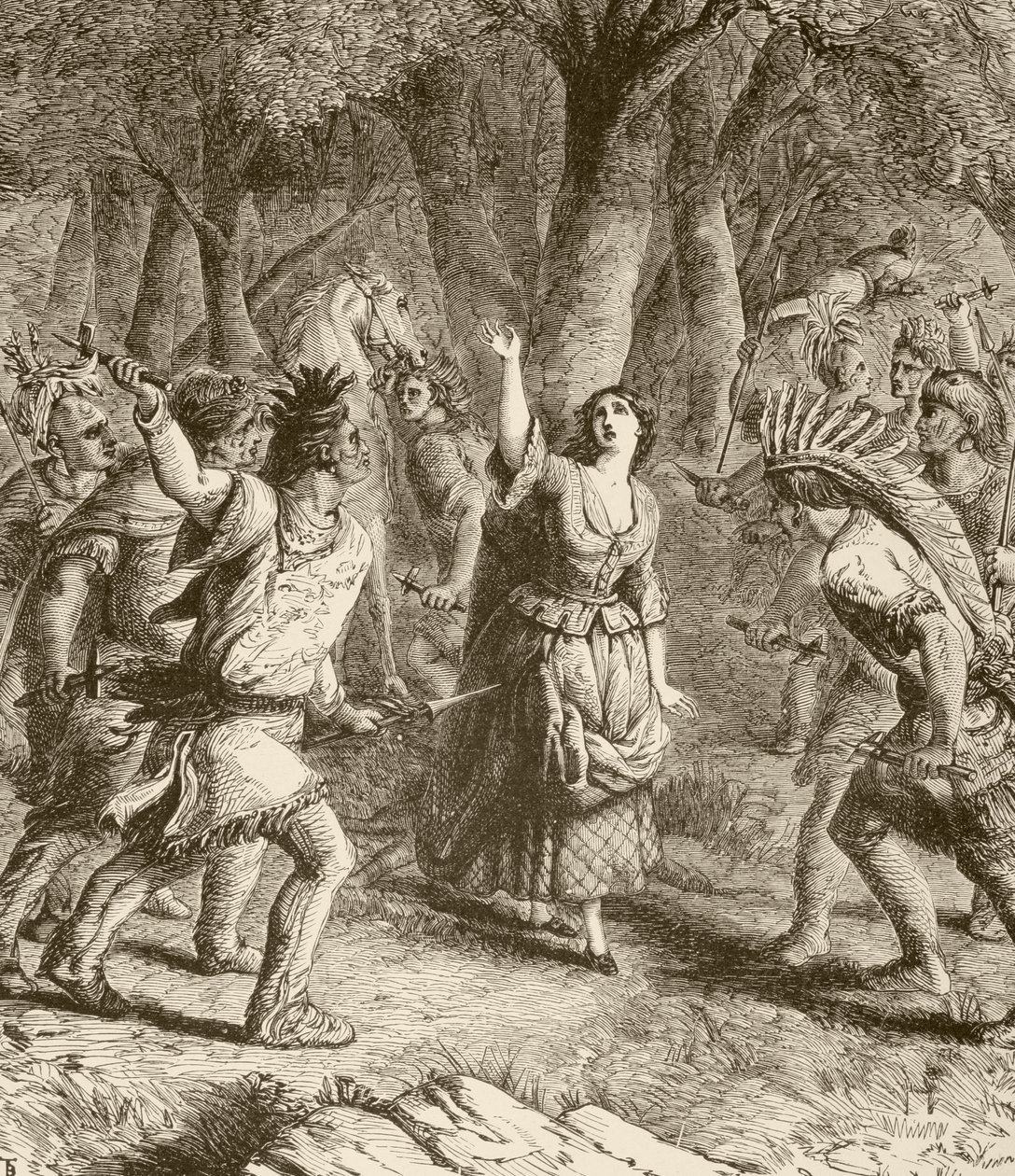 Die Entführung von Jennie (Lithografie) von English School