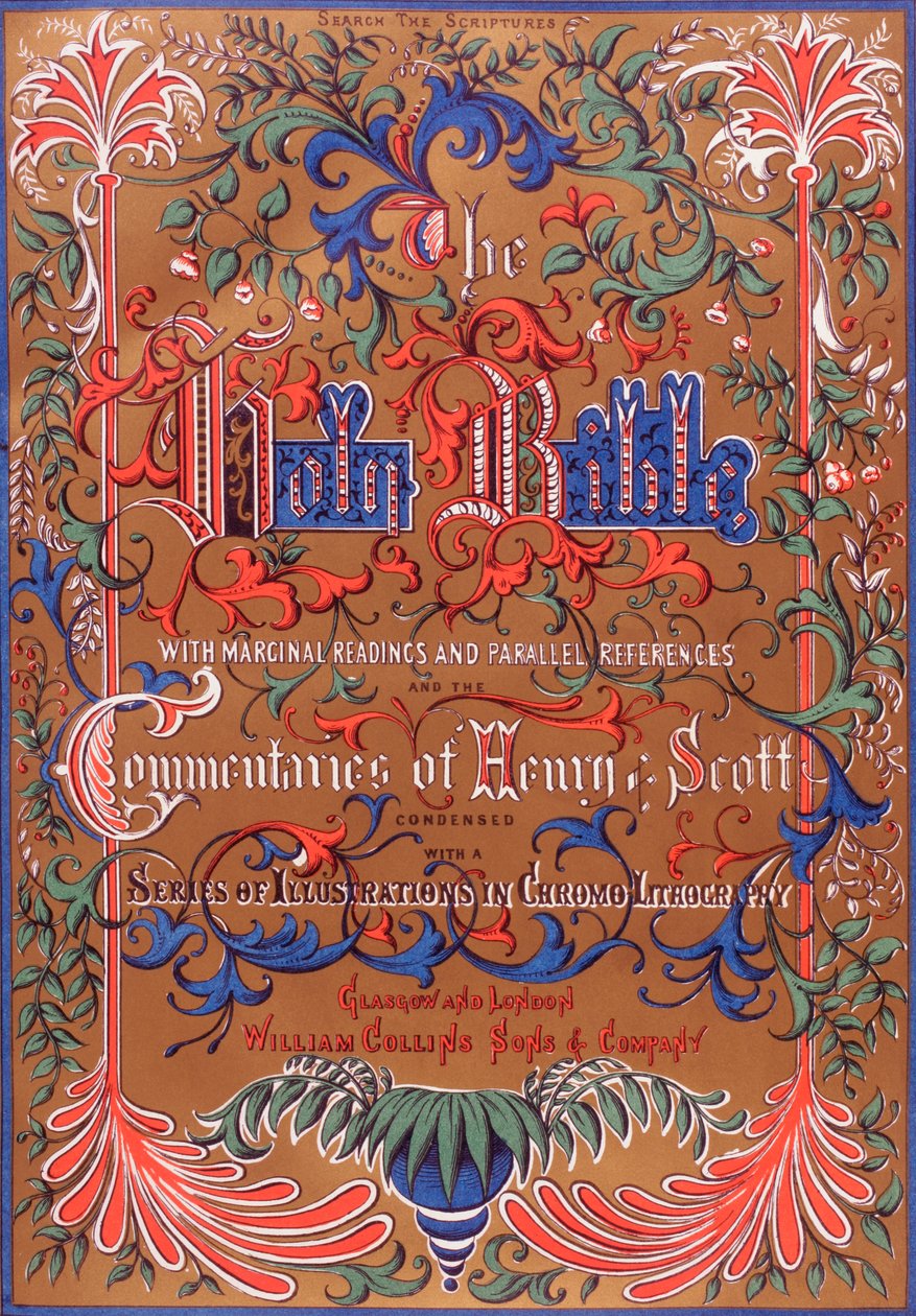 Titelseite der Heiligen Bibel von English School