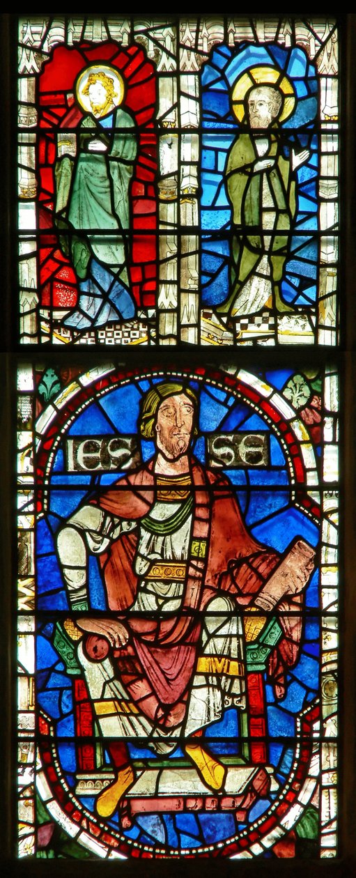 Fenster mit Jesse und zwei Heiligen von English School