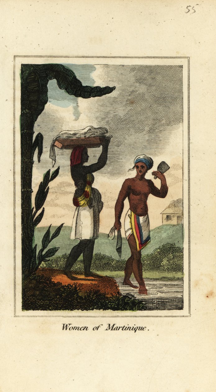 Frauen von Martinique, Antillen, Westindien von English School