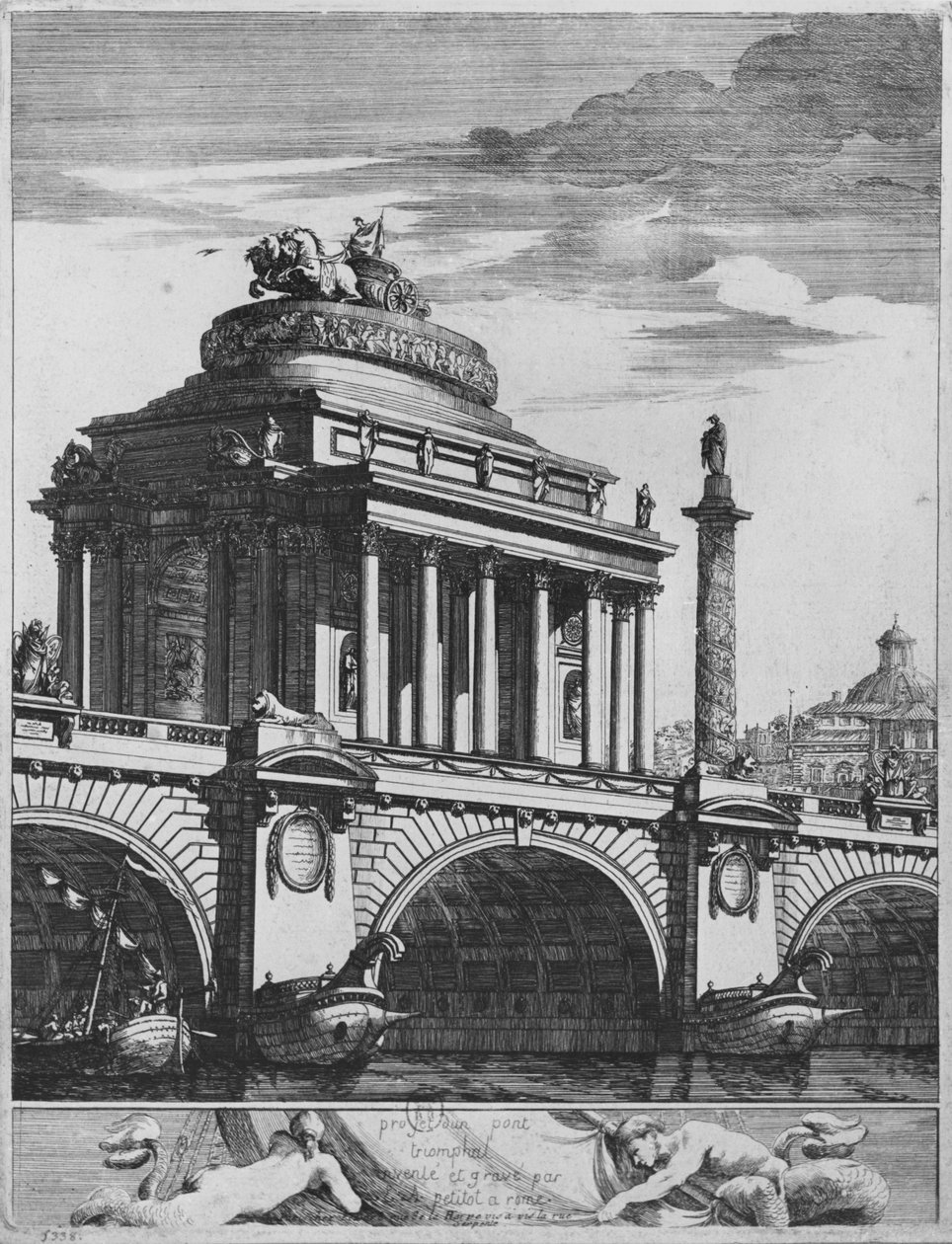 Projekt für eine Triumphbrücke in Rom von Ennemond Alexandre Petitot
