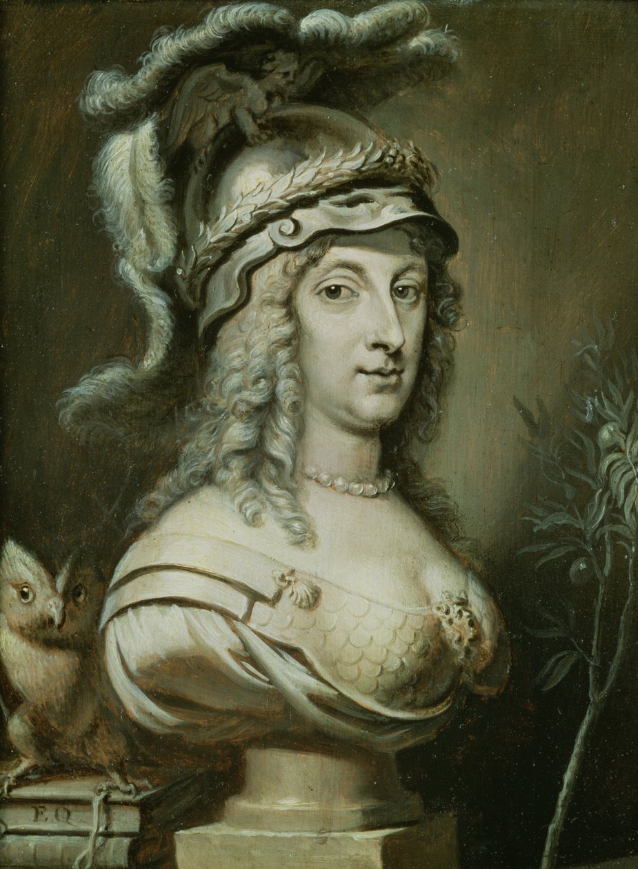 Allegorisches Porträt von Königin Christina von Schweden (1626-89) von Erasmus Quellinus II