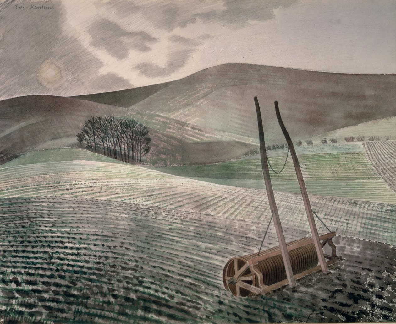 Hügel im Winter von Eric Ravilious