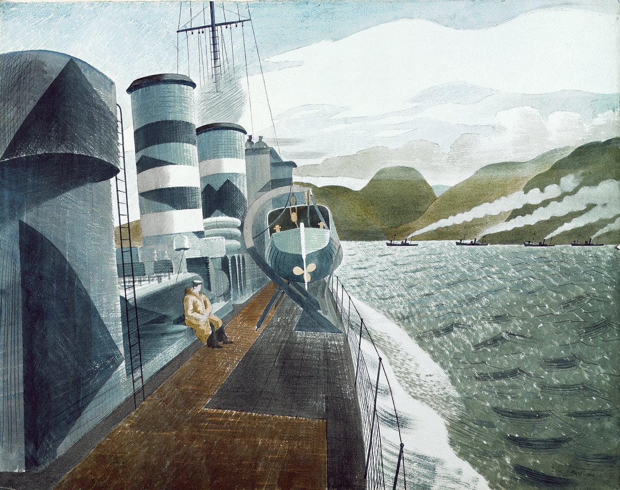 Verlassen von Scapa Flow von Eric Ravilious