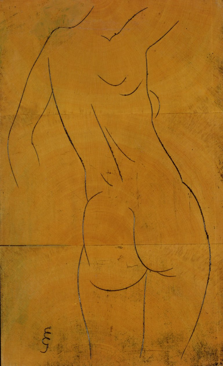 Weiblicher Akt, Rückansicht von Eric Gill