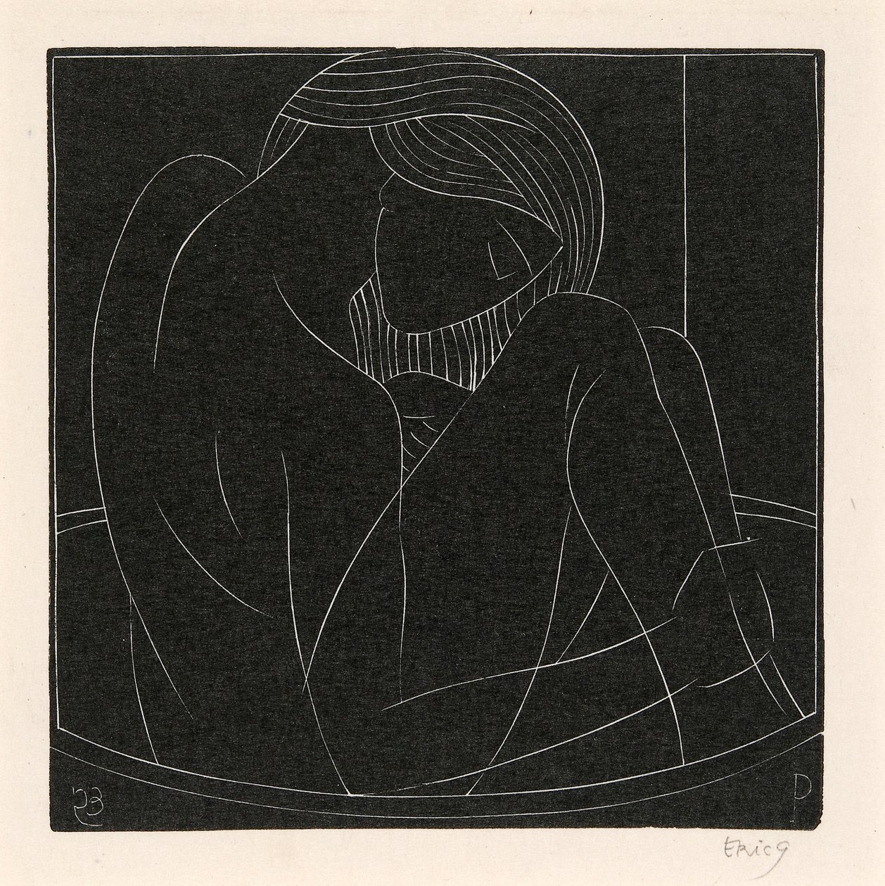 Mädchen in der Badewanne von Eric Gill