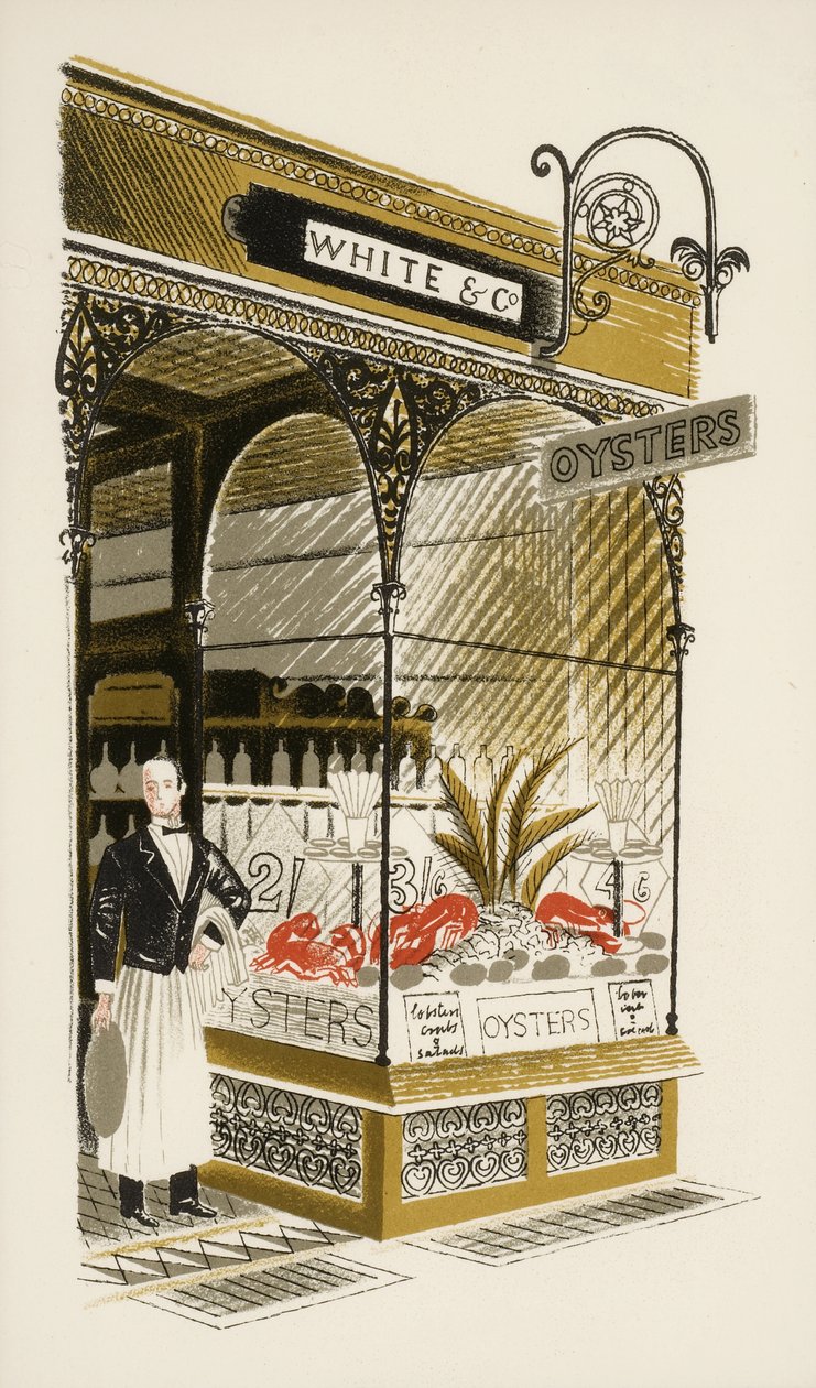 Austernbar, ca. 1938 von Eric Ravilious