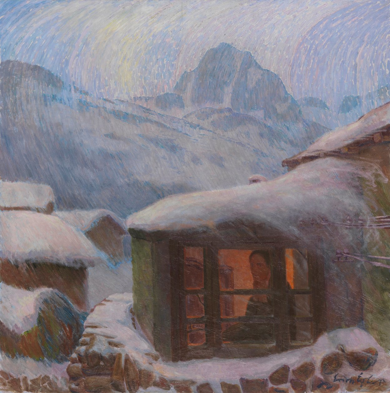 Einsamkeit, gefrierender Regen, ca. 1900 von Erich Erler