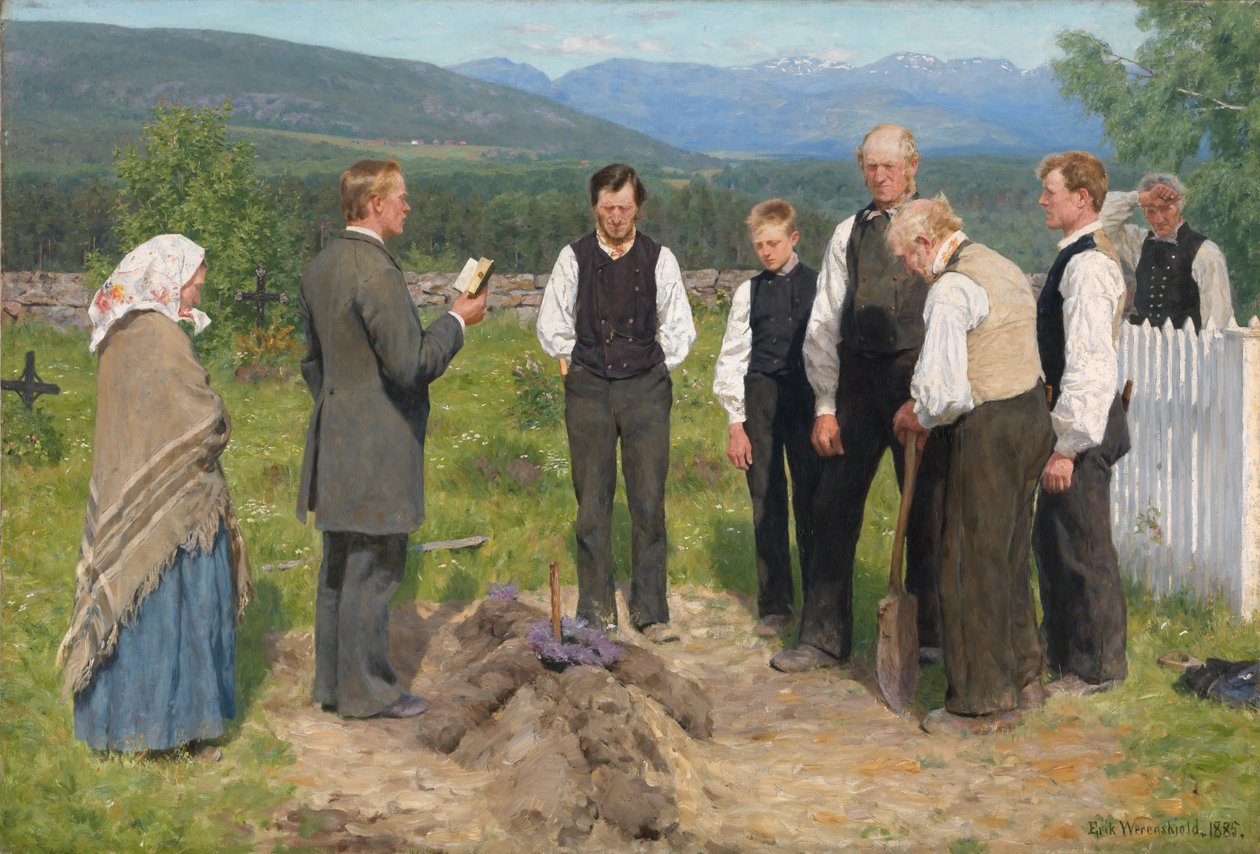 Bauernbegräbnis von Erik Theodor Werenskiold