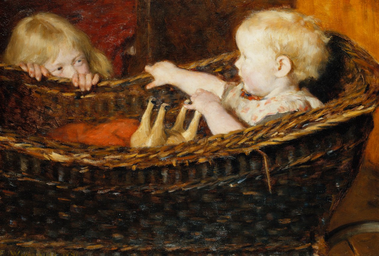 Kinder beim Spielen von Erik Theodor Werenskiold