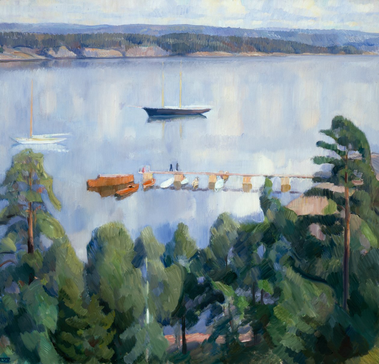 Blick von Lysaker Richtung Bygdoy von Erik Theodor Werenskiold