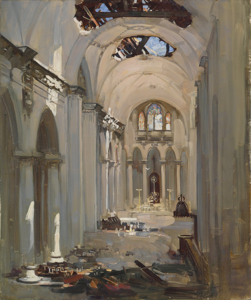 Kathedralen-Innenraum von Arthur Streeton
