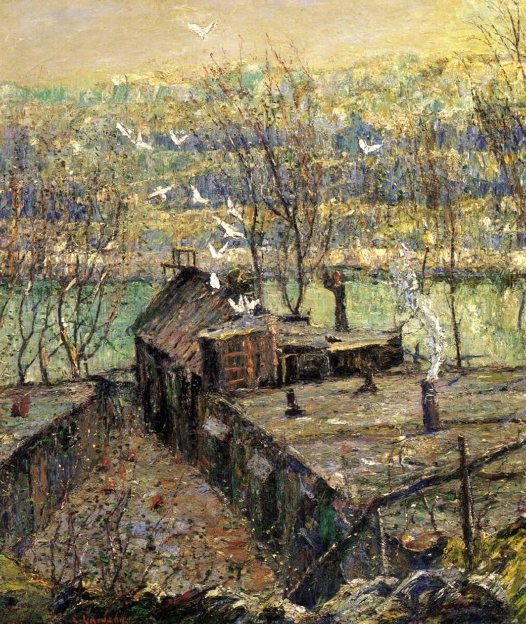 Der Taubenschlag, ca. 1916 von Ernest Lawson