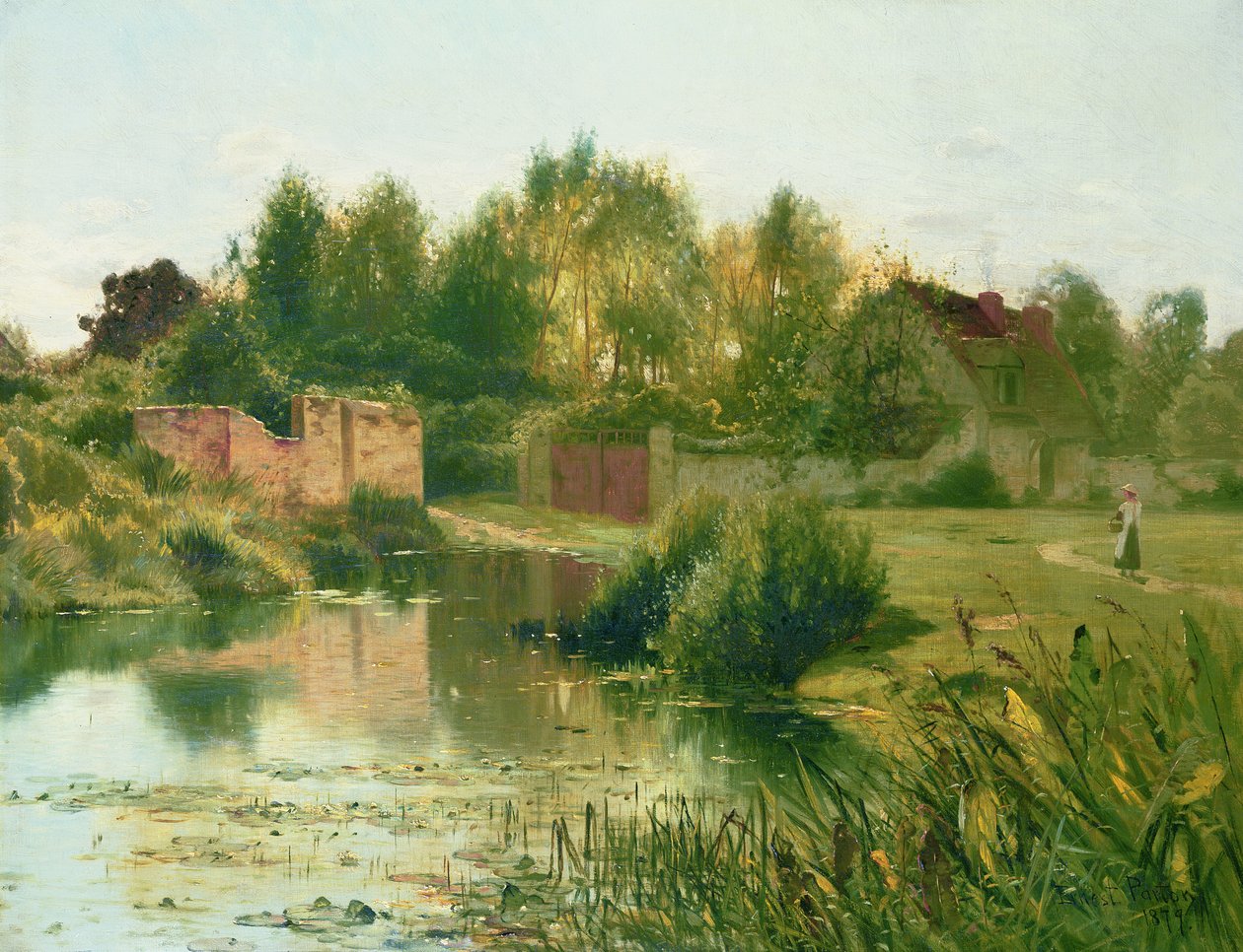 Der Dorfteich, 1879 von Ernest Parton
