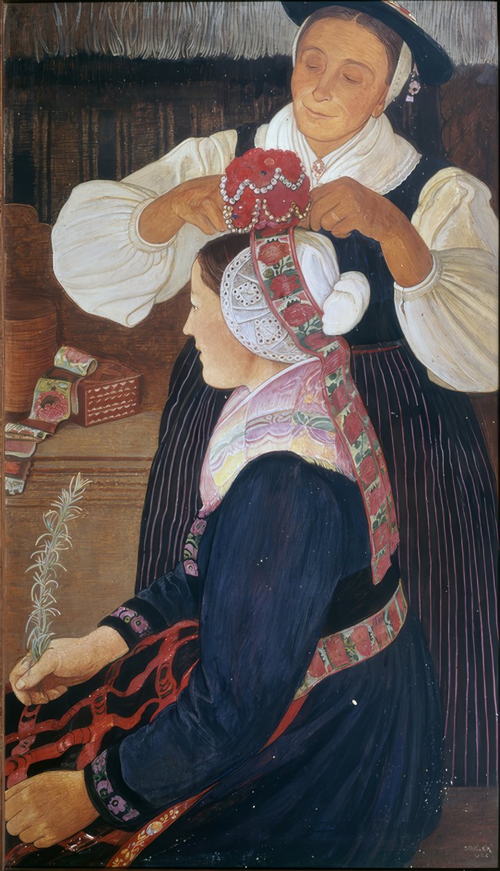 Die Toilette der Braut von Ernest Bieler