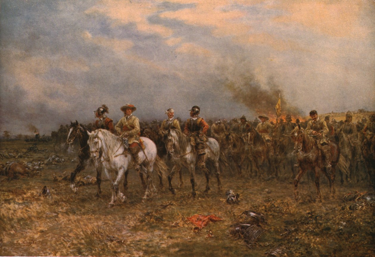 Cromwell bei Marston Moor, 1909, um 1930 von Ernest Crofts