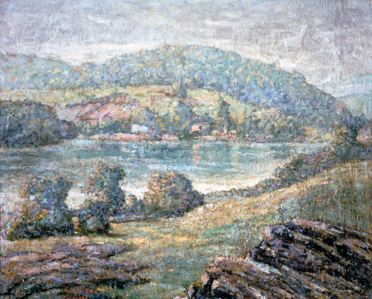 Morgenlicht, Flusstal, Connecticut, 1919 von Ernest Lawson