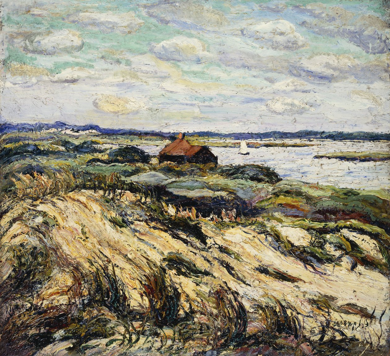Hütte an der Bucht von Ernest Lawson