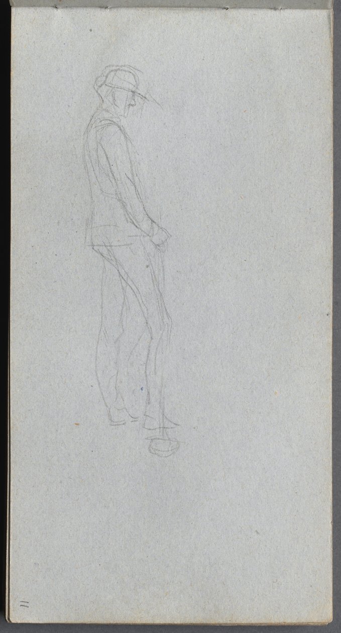 Skizzenbuch, Seite 11: Figur im Profil von Jean Louis Ernest Meissonier