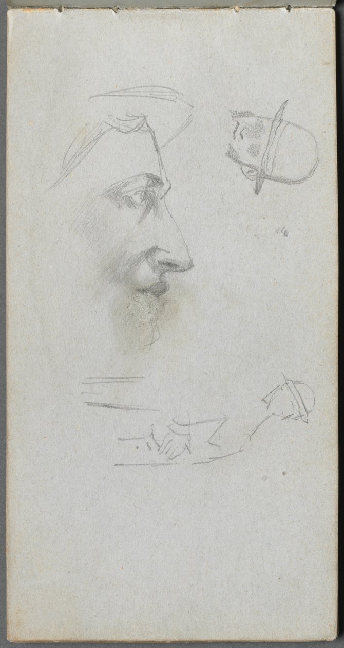 Skizzenbuch, Seite 14: Figuren von Jean Louis Ernest Meissonier
