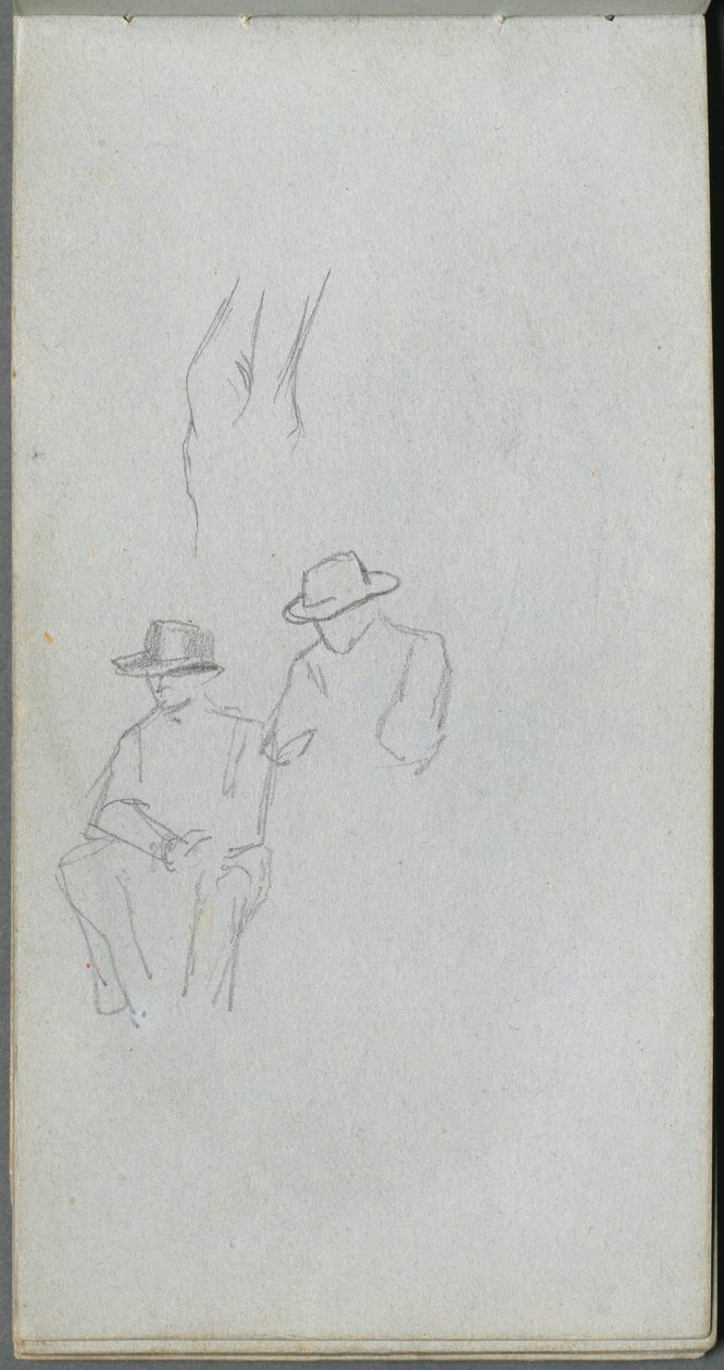 Skizzenbuch, Seite 32: Figurenstudie von Jean Louis Ernest Meissonier