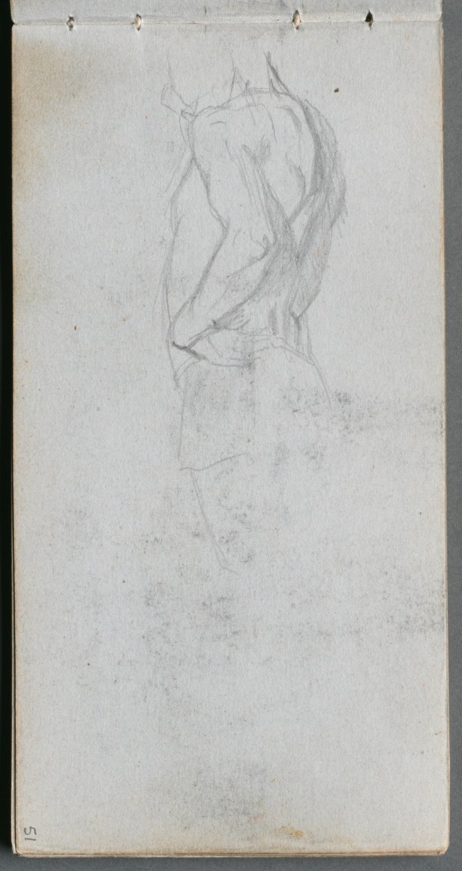 Skizzenbuch, Seite 51: Figurenstudie von Ernest Meissonier