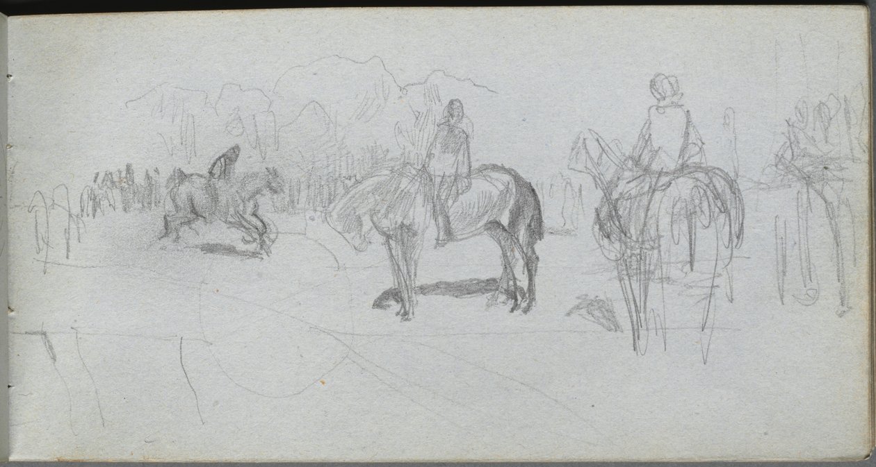Skizzenbuch, Seite 52: Figurenstudie von Jean Louis Ernest Meissonier