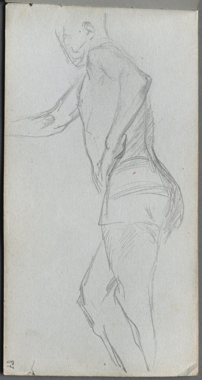 Skizzenbuch, Seite 87: Figurenstudie von Ernest Meissonier