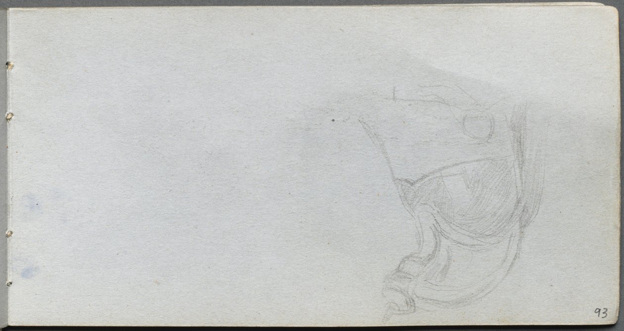 Skizzenbuch, Seite 93: Studie eines Sattels von Ernest Meissonier