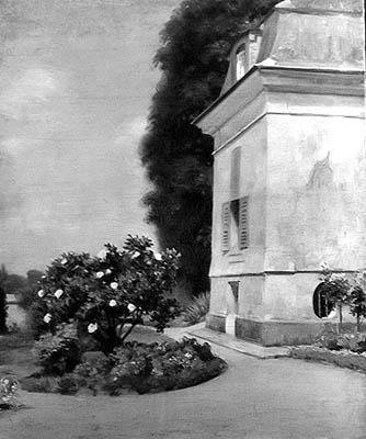 Der Garten und das Haus in Queue-en-Brie von Ernest Rouart