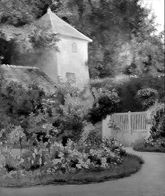 Der Turm und der Garten in Queue-en-Brie von Ernest Rouart