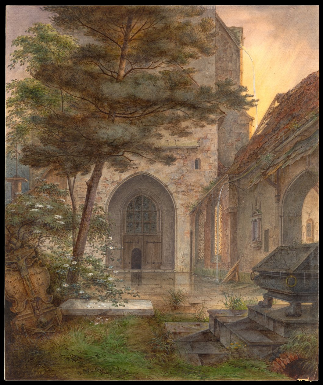 Ein Portal einer Kirche von Ernst Ferdinand Oehme