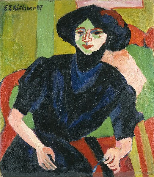 Porträt einer Frau von Ernst Ludwig Kirchner